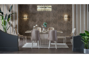 Обеденный стол с тумбой Gravita (Гравита) GRAV-14T слоновая кость