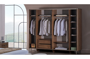 Шкаф шестидверный Миранте (Mirante) MINT-34