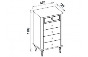 Комод высокий Мистраль (Mistral) MIST-28